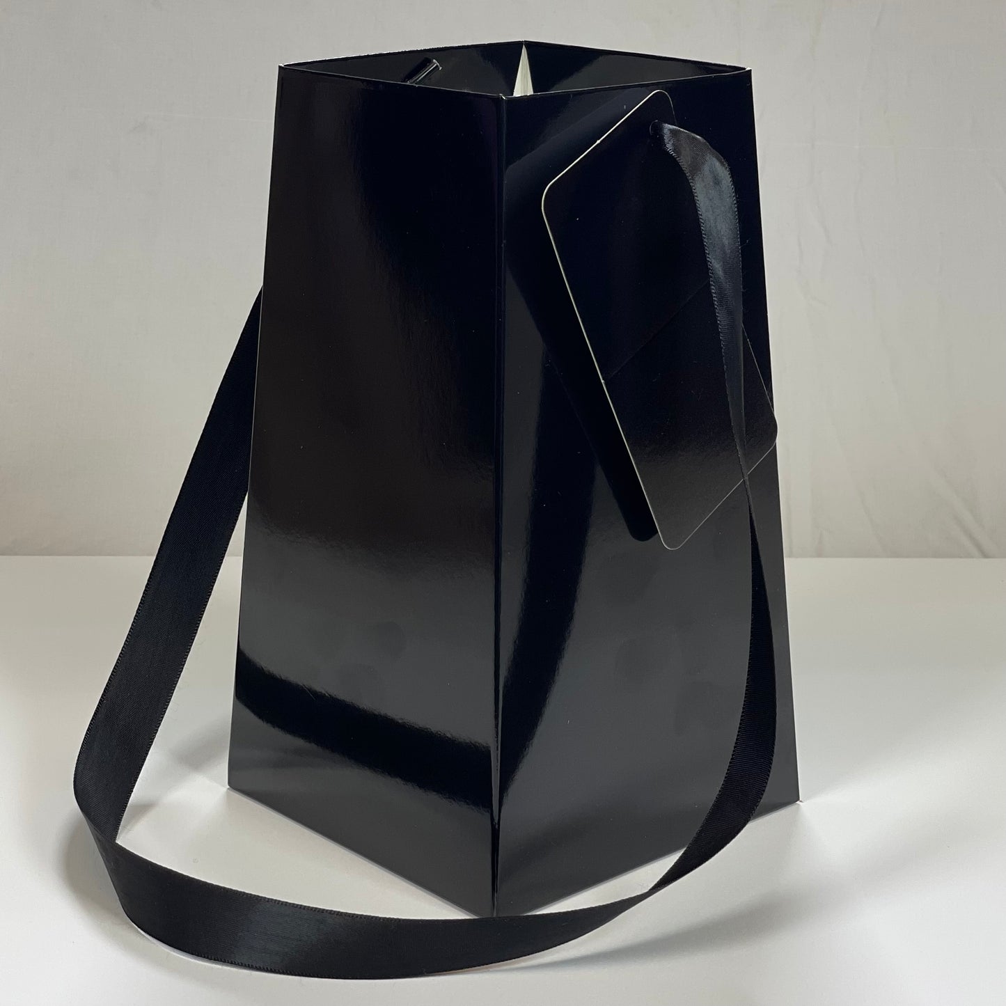 Jet Black FlowerBox Recyclable, Waterproof. Paper Vase