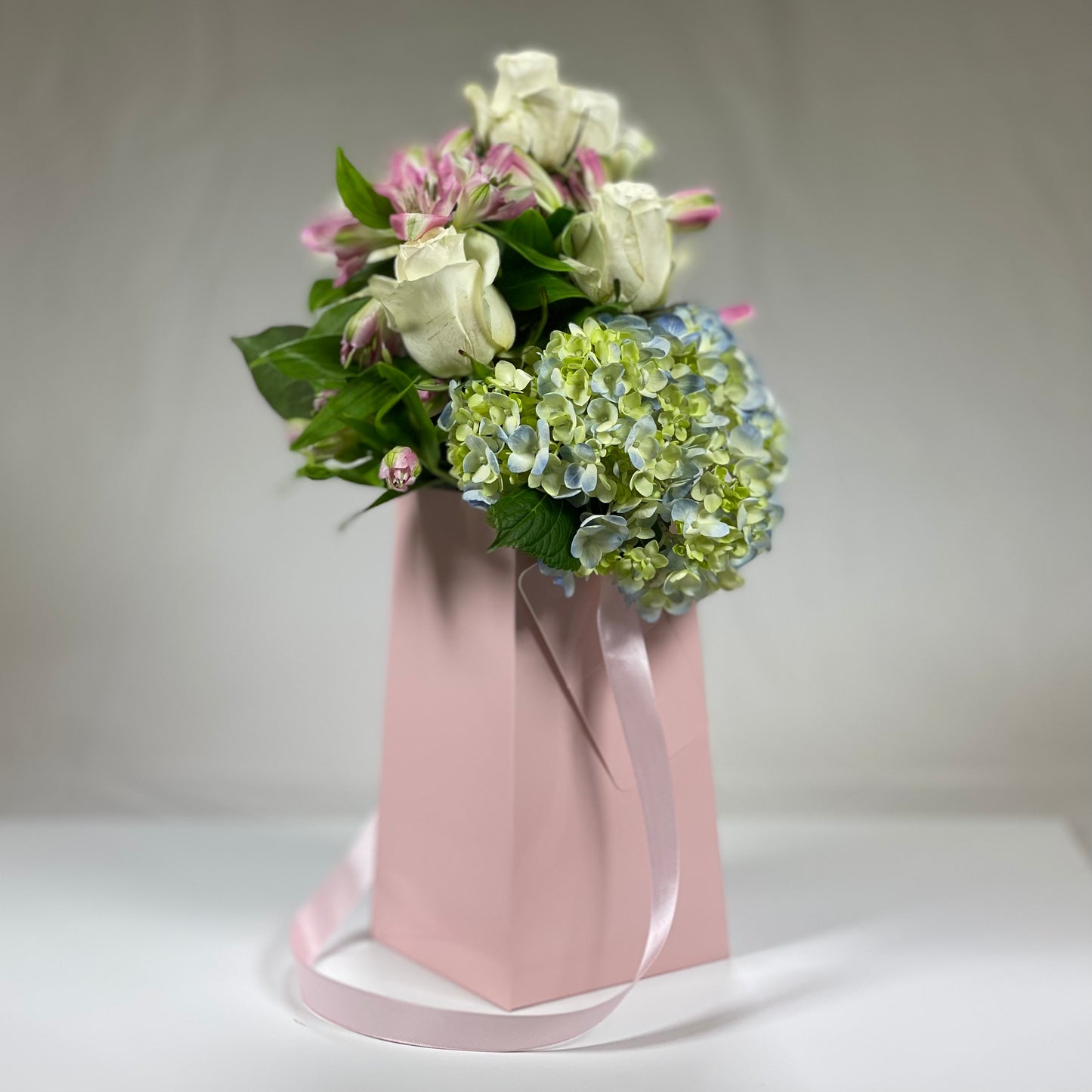 Soft Pink FlowerBox Recyclable, Waterproof. Paper Vase