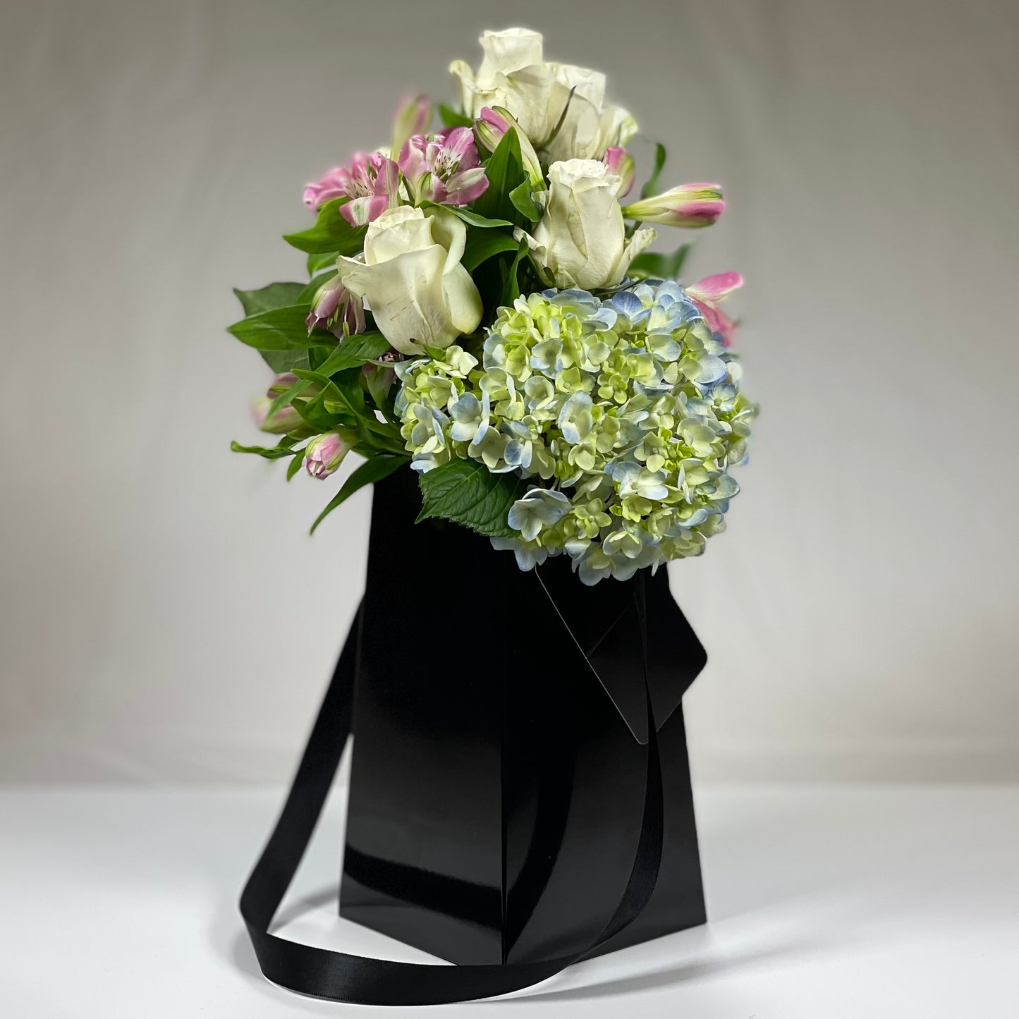 Jet Black FlowerBox Recyclable, Waterproof. Paper Vase