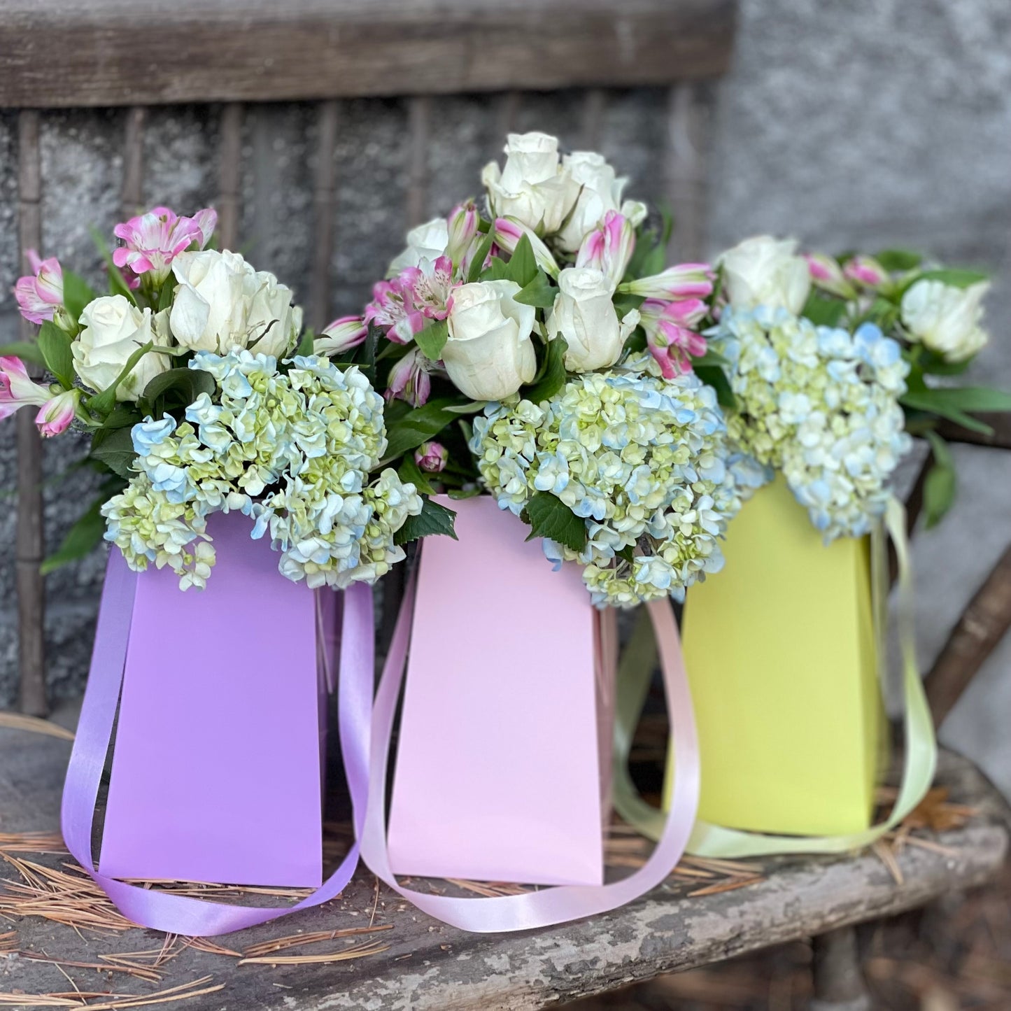 Soft Pink FlowerBox Recyclable, Waterproof. Paper Vase