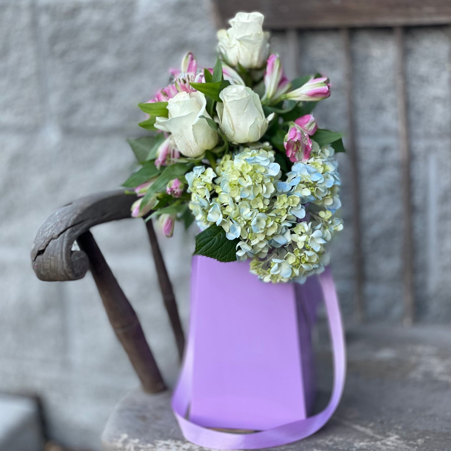 Lavender FlowerBox Recyclable, Waterproof. Paper Vase